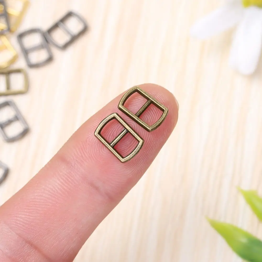 20/40pcs 4.5mm Mini Metal Tri-glide Belt Buckle Doll Bags Buckles DIY Doll Clothes Ultra-small Buttons Shoes Sewing Accessories