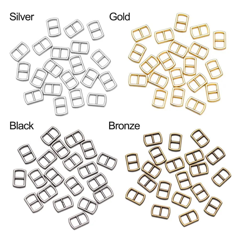 20/40pcs 4.5mm Mini Metal Tri-glide Belt Buckle Doll Bags Buckles DIY Doll Clothes Ultra-small Buttons Shoes Sewing Accessories