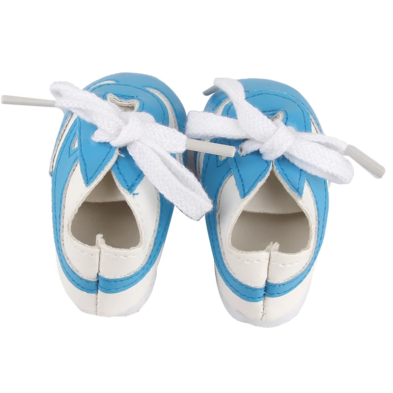 7cm Canvas Cloth Doll Shoes Lace-up Doll Boots Sneakers For 43cm Baby New Born&18 inch American,OG Life Girl Doll Girl's Gift