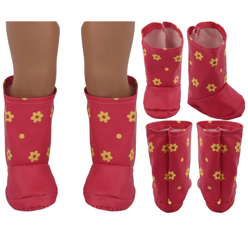 7cm Canvas Cloth Doll Shoes Lace-up Doll Boots Sneakers For 43cm Baby New Born&18 inch American,OG Life Girl Doll Girl's Gift
