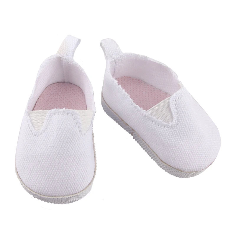 7cm Canvas Cloth Doll Shoes Lace-up Doll Boots Sneakers For 43cm Baby New Born&18 inch American,OG Life Girl Doll Girl's Gift
