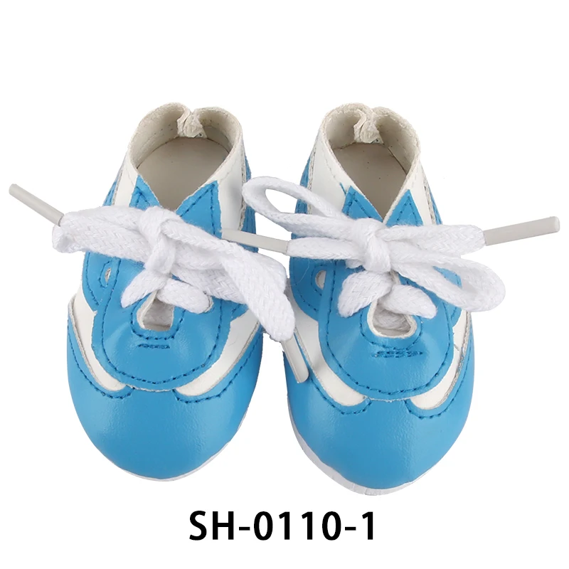 7cm Canvas Cloth Doll Shoes Lace-up Doll Boots Sneakers For 43cm Baby New Born&18 inch American,OG Life Girl Doll Girl's Gift