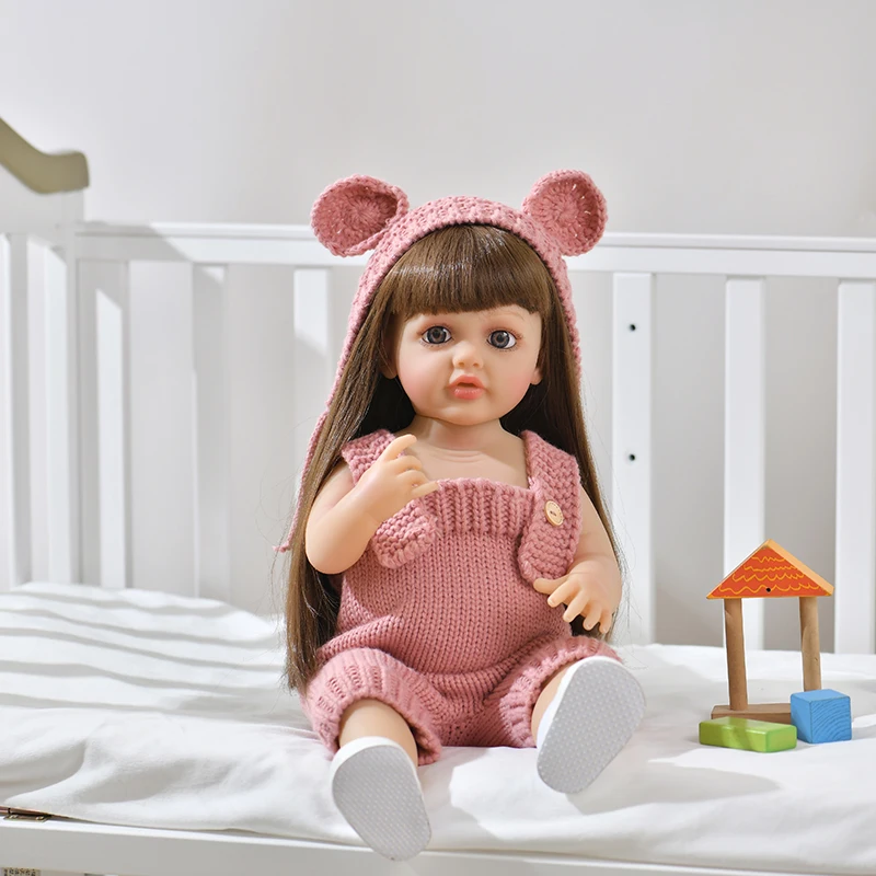 Doll Clothes for 55cm Baby Doll 22inch Doll's Clothing Sweater Dress Overall DIY Toy Outfit Set for Reborn Dolls Accessories