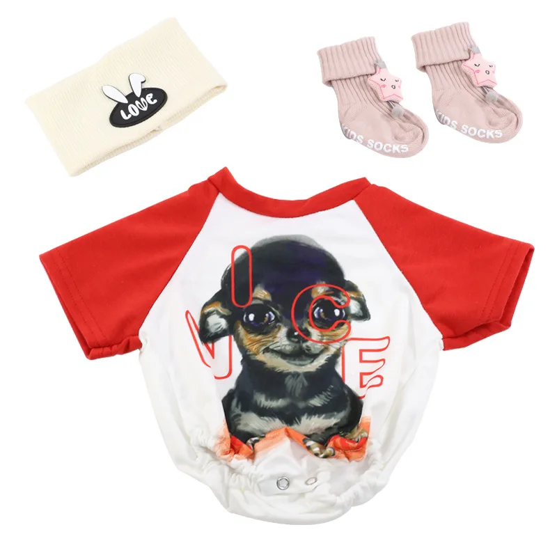 Doll Clothes for 55cm Baby Doll 22inch Doll's Clothing Sweater Dress Overall DIY Toy Outfit Set for Reborn Dolls Accessories