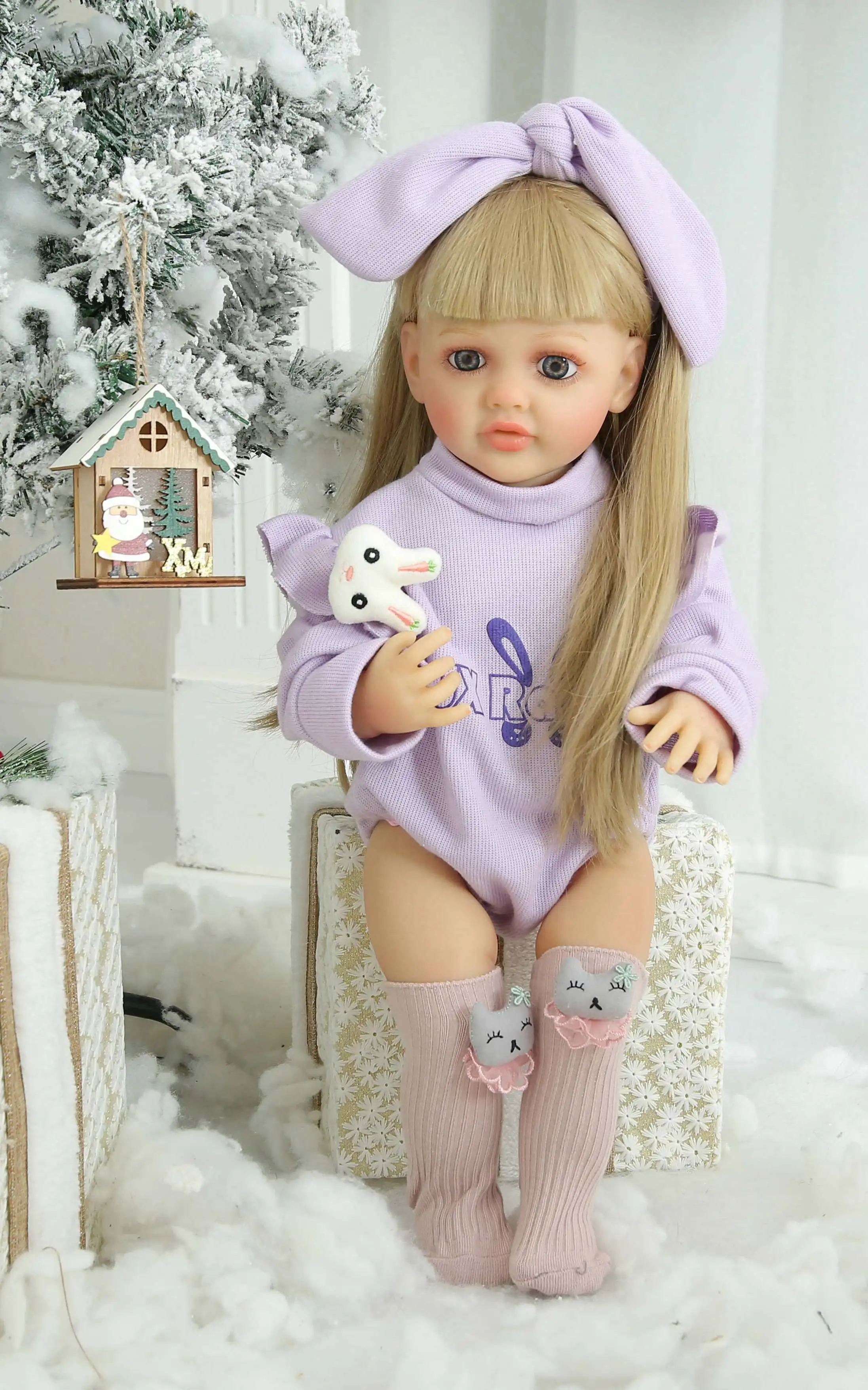 Doll Clothes for 55cm Baby Doll 22inch Doll's Clothing Sweater Dress Overall DIY Toy Outfit Set for Reborn Dolls Accessories