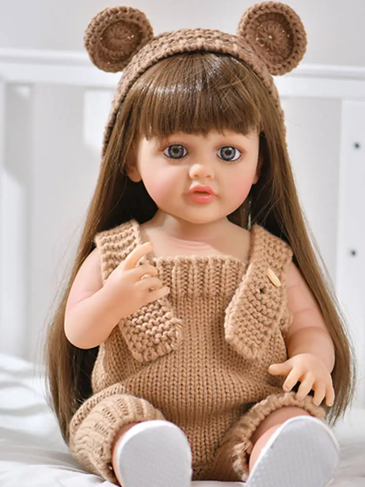 Doll Clothes for 55cm Baby Doll 22inch Doll's Clothing Sweater Dress Overall DIY Toy Outfit Set for Reborn Dolls Accessories