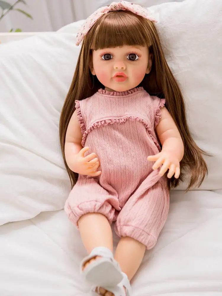 Doll Clothes for 55cm Baby Doll 22inch Doll's Clothing Sweater Dress Overall DIY Toy Outfit Set for Reborn Dolls Accessories