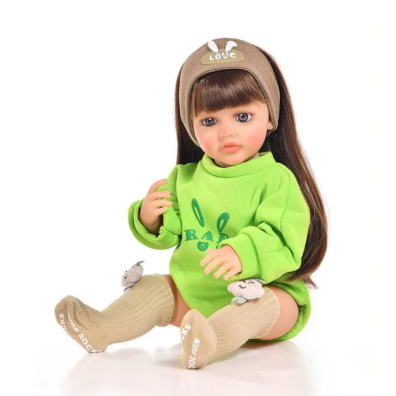 Doll Clothes for 55cm Baby Doll 22inch Doll's Clothing Sweater Dress Overall DIY Toy Outfit Set for Reborn Dolls Accessories