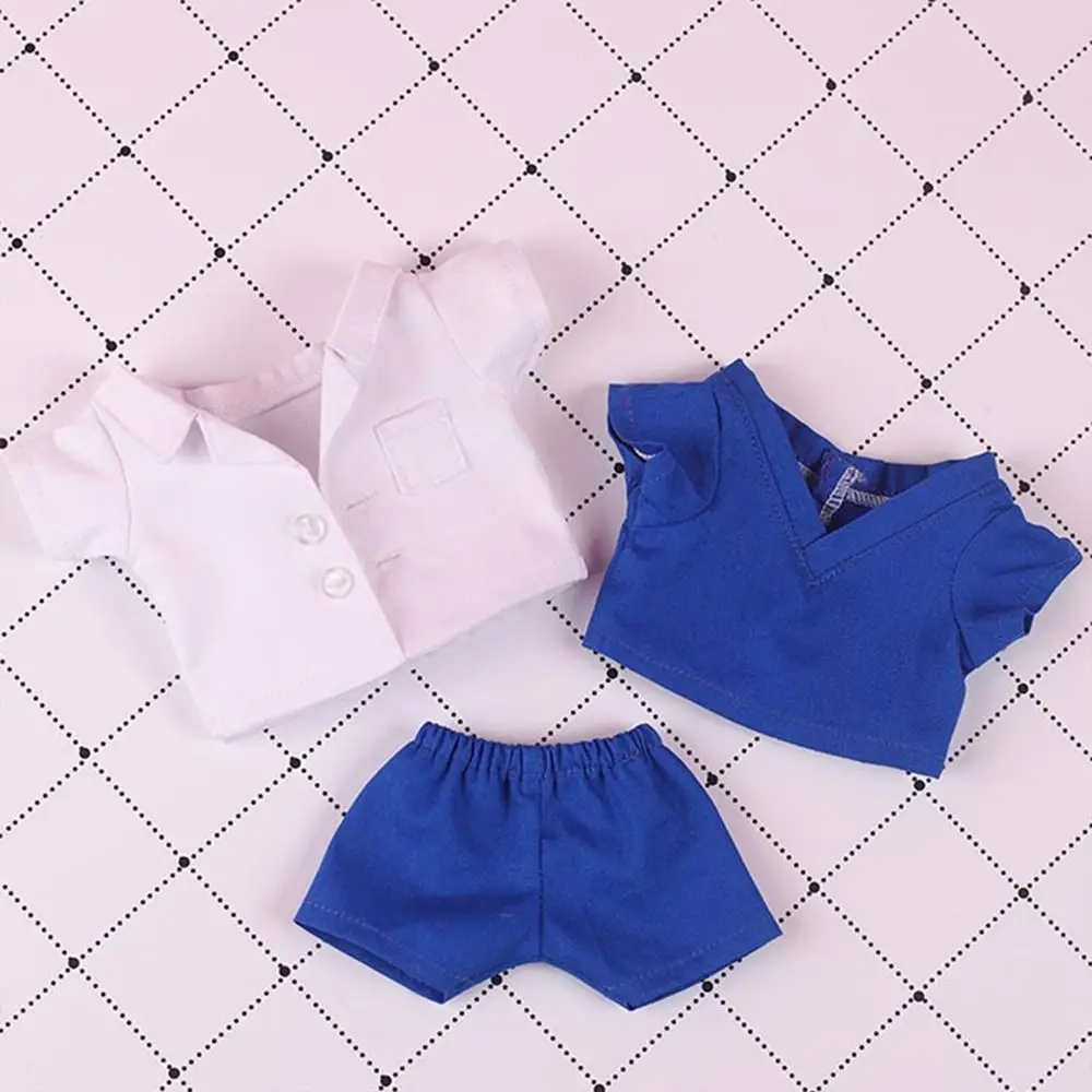 20CM Doll Clothes Cosplay Doctor Surgical Uniform Suit Cotton White Coat Green Blue Tops Pants For Idol Dolls Clothing Accessory