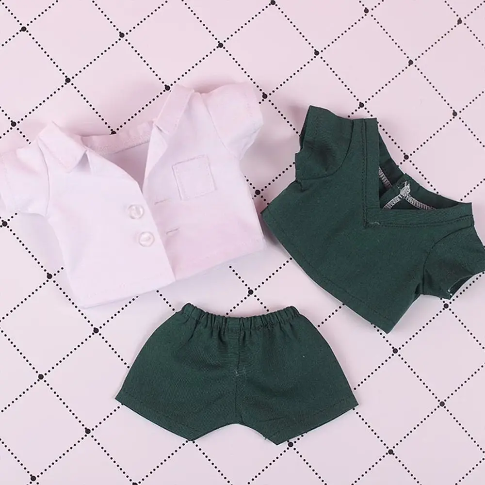 20CM Doll Clothes Cosplay Doctor Surgical Uniform Suit Cotton White Coat Green Blue Tops Pants For Idol Dolls Clothing Accessory