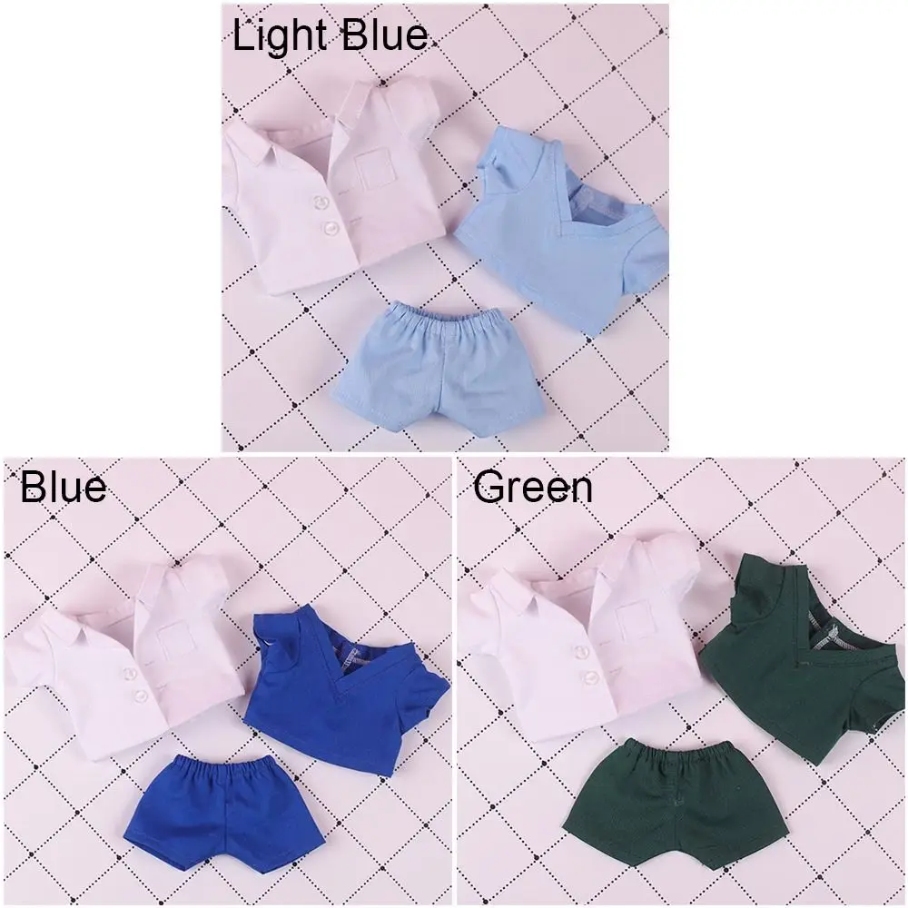 20CM Doll Clothes Cosplay Doctor Surgical Uniform Suit Cotton White Coat Green Blue Tops Pants For Idol Dolls Clothing Accessory