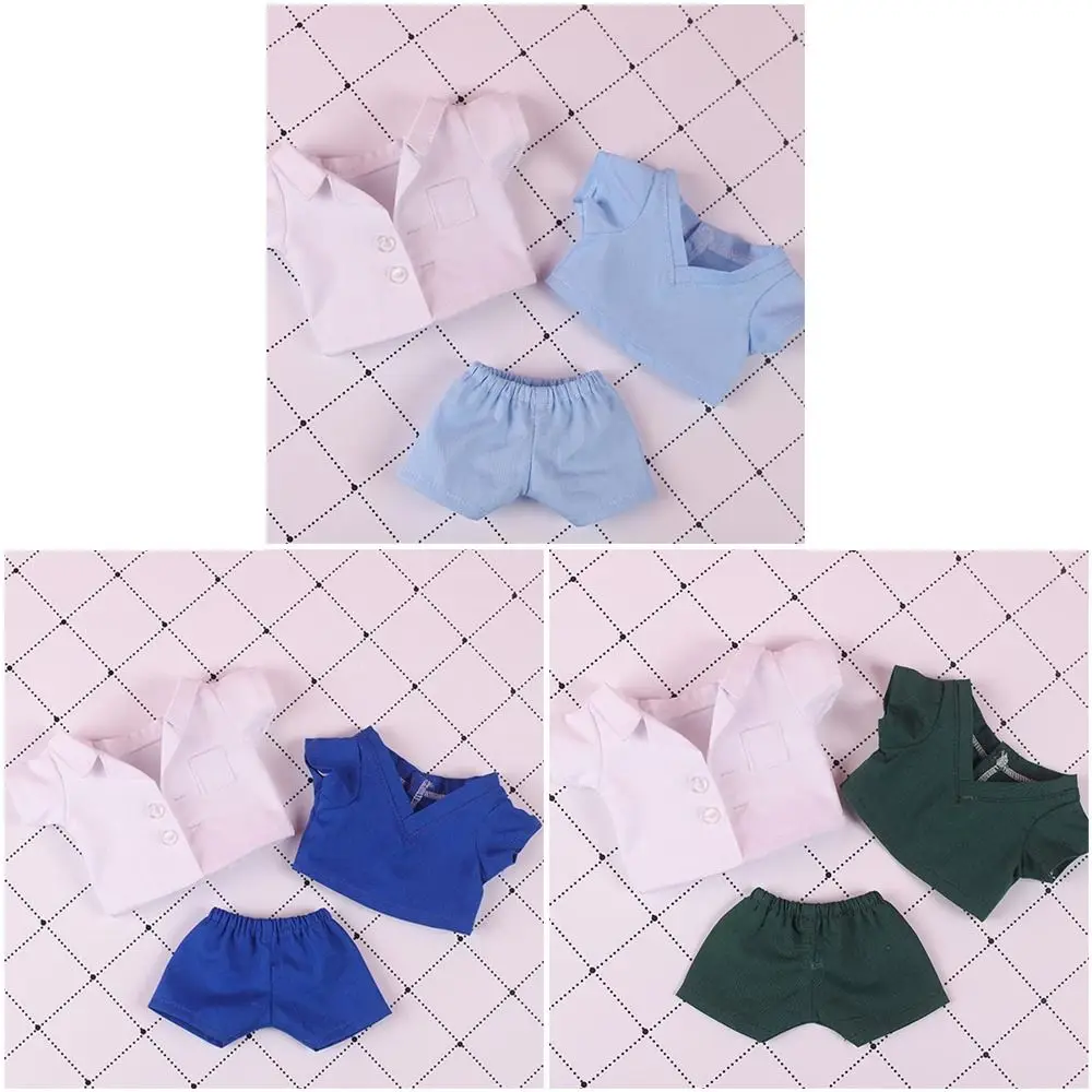 20CM Doll Clothes Cosplay Doctor Surgical Uniform Suit Cotton White Coat Green Blue Tops Pants For Idol Dolls Clothing Accessory