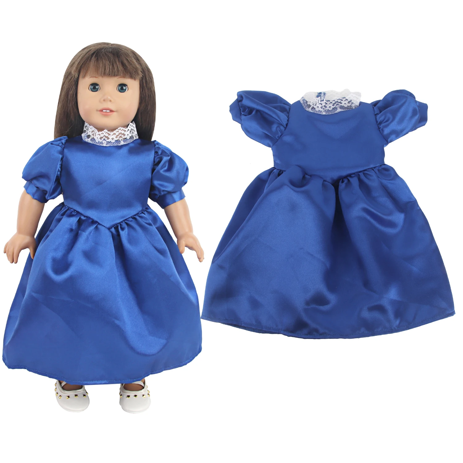 American 18 Inches Girl Doll Princess Dress  Bubble Skirt Wedding Dress For 43cm Baby New Born&OG,Russia Girl Doll Accessories