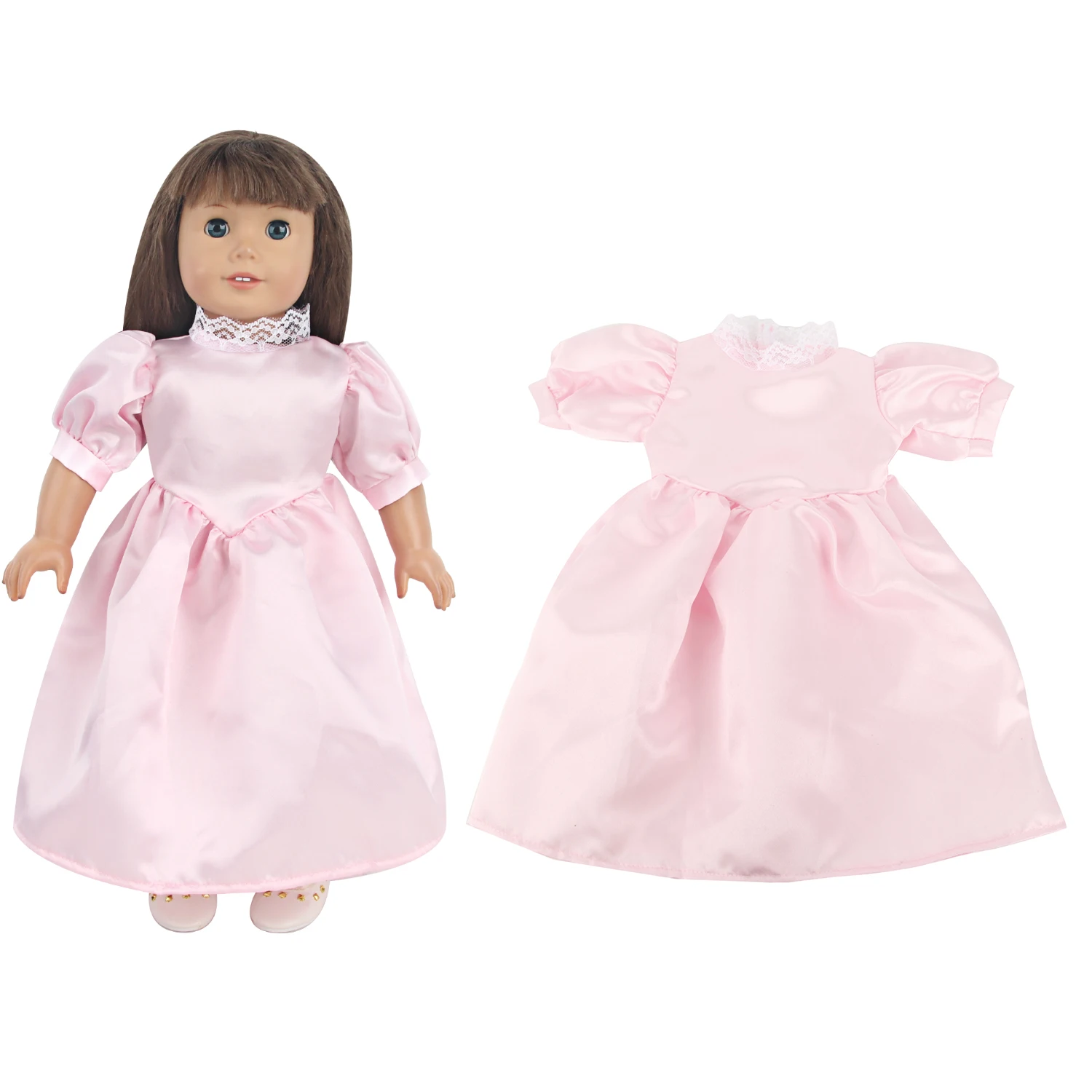American 18 Inches Girl Doll Princess Dress  Bubble Skirt Wedding Dress For 43cm Baby New Born&OG,Russia Girl Doll Accessories