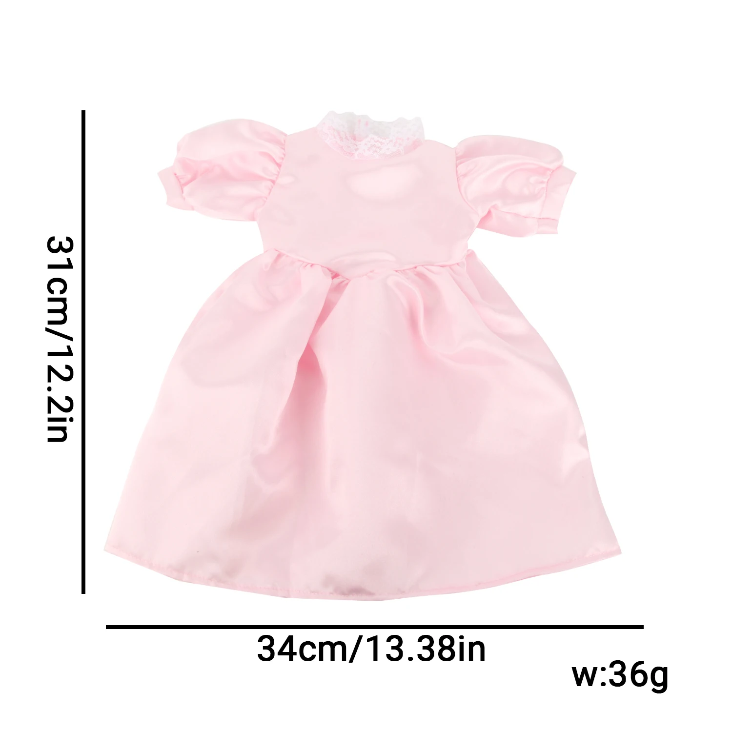American 18 Inches Girl Doll Princess Dress  Bubble Skirt Wedding Dress For 43cm Baby New Born&OG,Russia Girl Doll Accessories