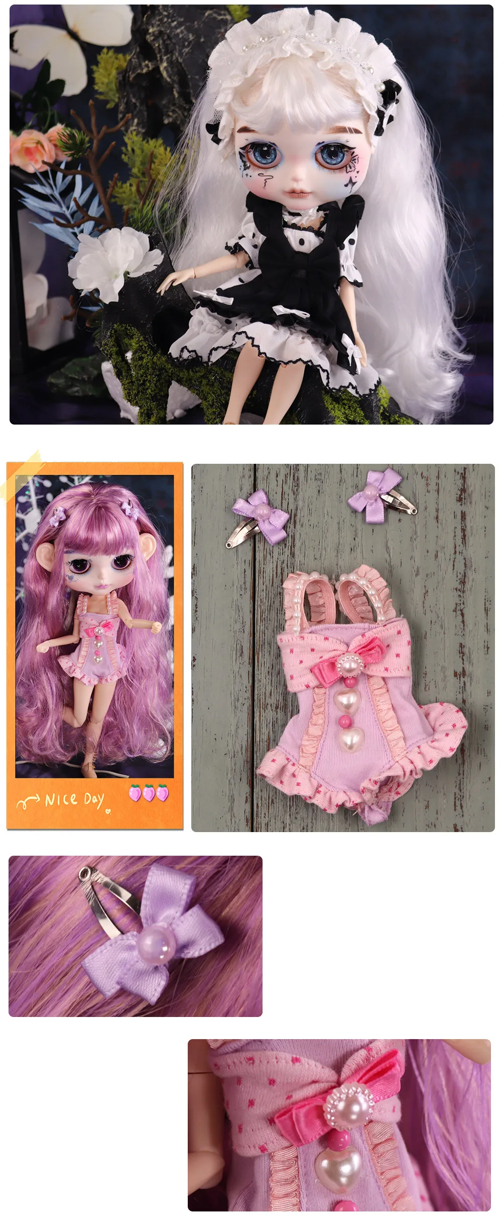 Outfits for ICY DBS Blyth Doll Dress Siuit 1/6 BJD Azone S Anime Girl Gift Toys