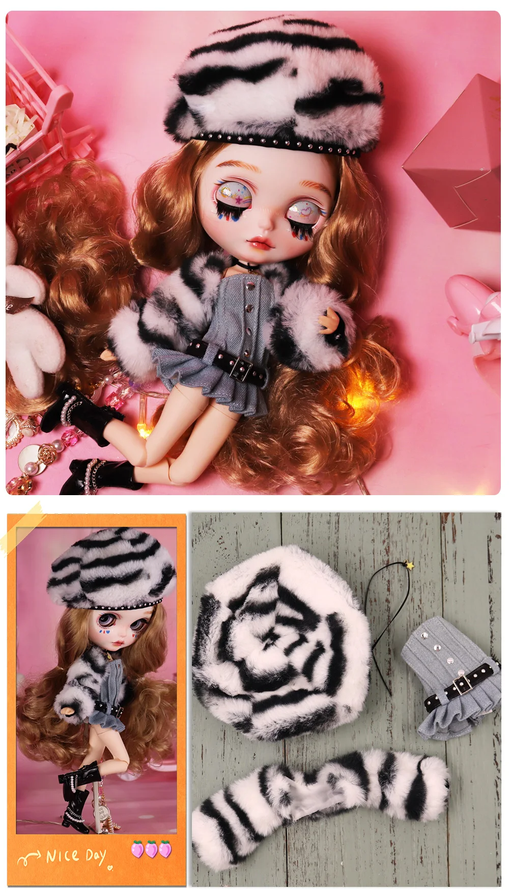 Outfits for ICY DBS Blyth Doll Dress Siuit 1/6 BJD Azone S Anime Girl Gift Toys