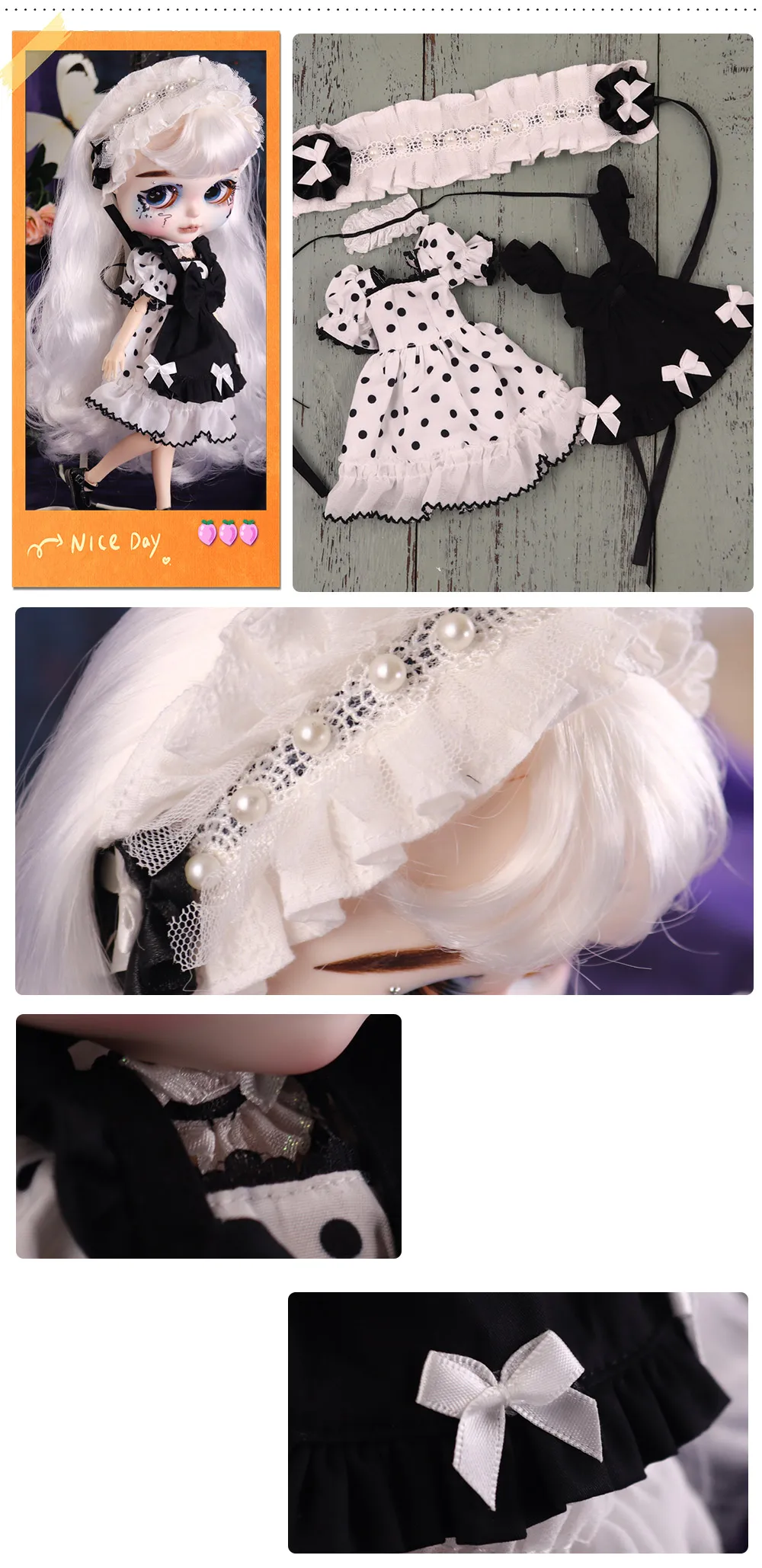 Outfits for ICY DBS Blyth Doll Dress Siuit 1/6 BJD Azone S Anime Girl Gift Toys