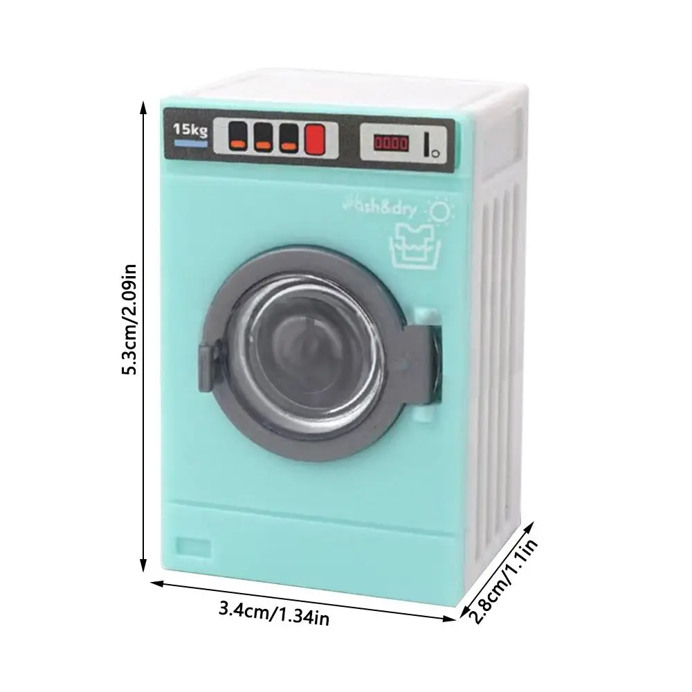 1:12 Miniature Washing Machine Dollhouse Furniture Model Simulation Plastic Mini Drum Washer Doll House Kitchen Accessories