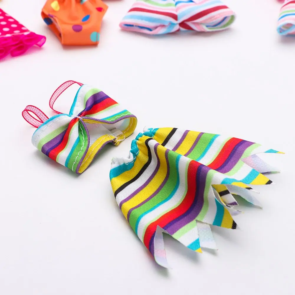 Lovely Doll Swimsuits Dollhouse Swimwear Toys Clothes Miniature Bathing Bikini Beach Outfits Play House Swimming Accessories