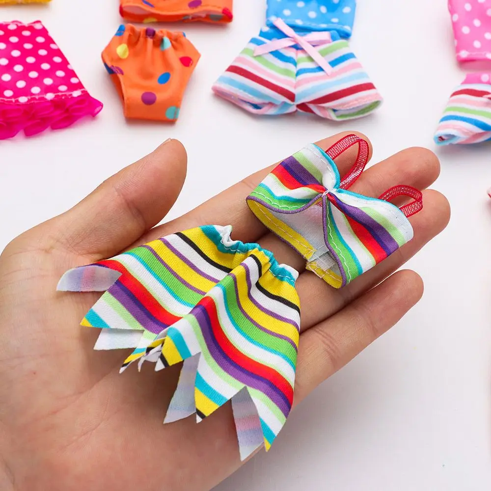 Lovely Doll Swimsuits Dollhouse Swimwear Toys Clothes Miniature Bathing Bikini Beach Outfits Play House Swimming Accessories