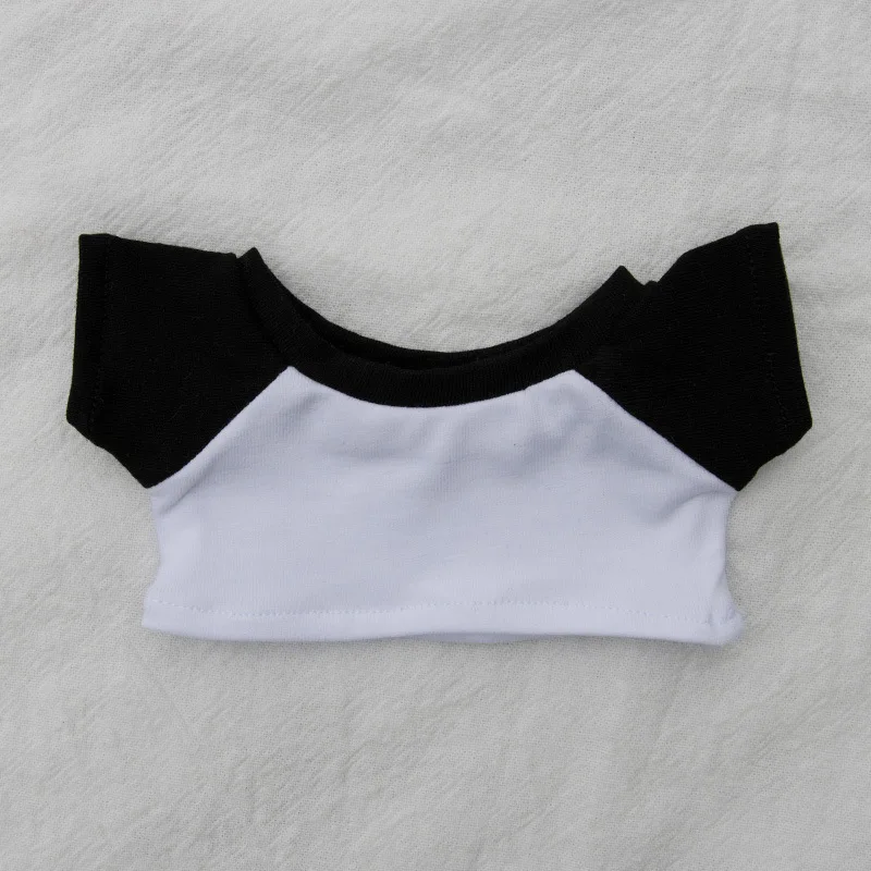 New 10/15/20cm Cotton Doll Clothes Baby Clothes Contrasting Color Patchwork Raglan Sleeves T-shirt Doll Base Shirt