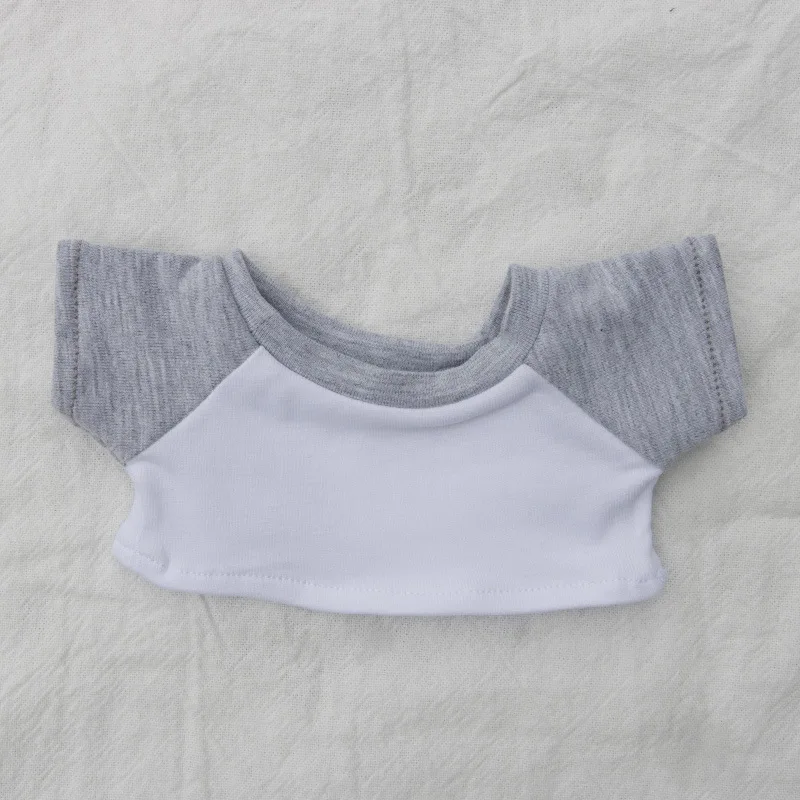 New 10/15/20cm Cotton Doll Clothes Baby Clothes Contrasting Color Patchwork Raglan Sleeves T-shirt Doll Base Shirt