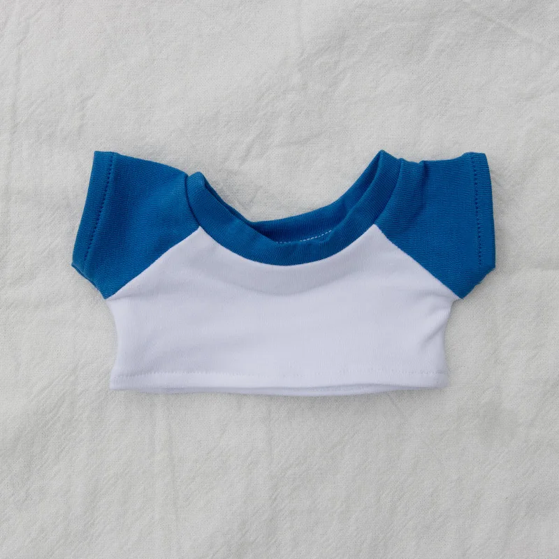 New 10/15/20cm Cotton Doll Clothes Baby Clothes Contrasting Color Patchwork Raglan Sleeves T-shirt Doll Base Shirt