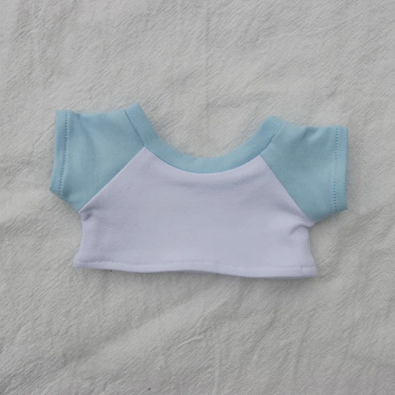 New 10/15/20cm Cotton Doll Clothes Baby Clothes Contrasting Color Patchwork Raglan Sleeves T-shirt Doll Base Shirt