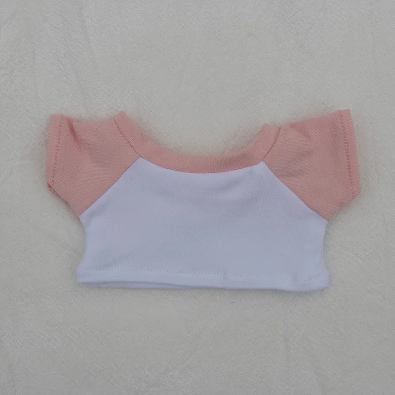 New 10/15/20cm Cotton Doll Clothes Baby Clothes Contrasting Color Patchwork Raglan Sleeves T-shirt Doll Base Shirt