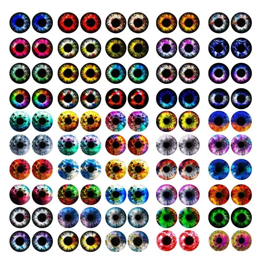 25Pairs Glass Doll Eyes Animal DIY Crafts Eyeballs For Dinosaur Eye Accessories Jewelry Making Handmade 8mm/10mm