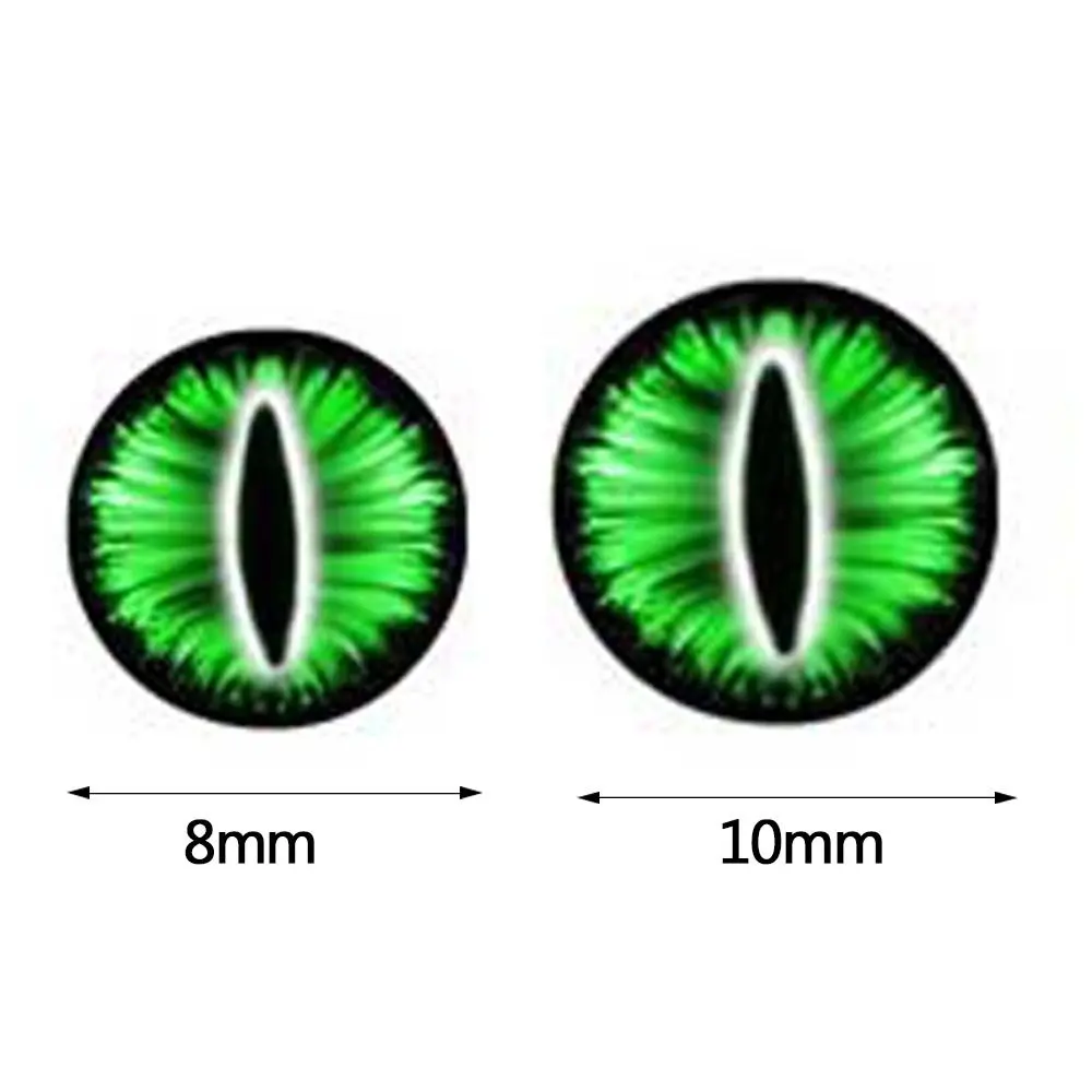25Pairs Glass Doll Eyes Animal DIY Crafts Eyeballs For Dinosaur Eye Accessories Jewelry Making Handmade 8mm/10mm