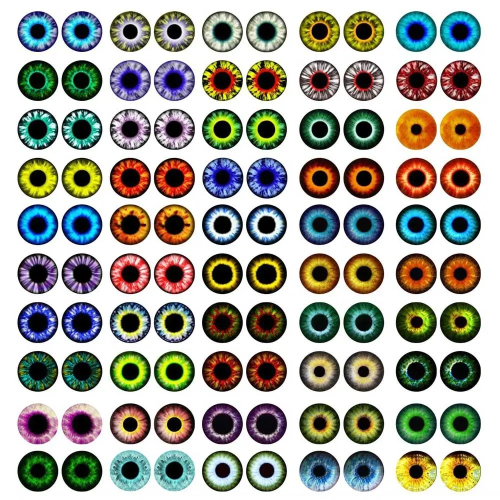 25Pairs Glass Doll Eyes Animal DIY Crafts Eyeballs For Dinosaur Eye Accessories Jewelry Making Handmade 8mm/10mm