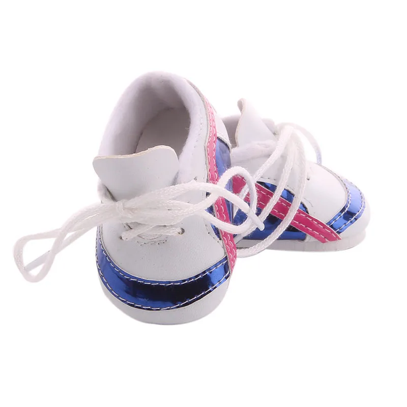 7 Cm Lace-up Sneakers Doll Clothes Shoes Accessories For 18 inch American Doll 43 Cm Baby Doll Generation Dolls Shoes,Gifts