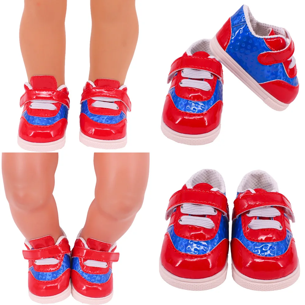 7 Cm Lace-up Sneakers Doll Clothes Shoes Accessories For 18 inch American Doll 43 Cm Baby Doll Generation Dolls Shoes,Gifts