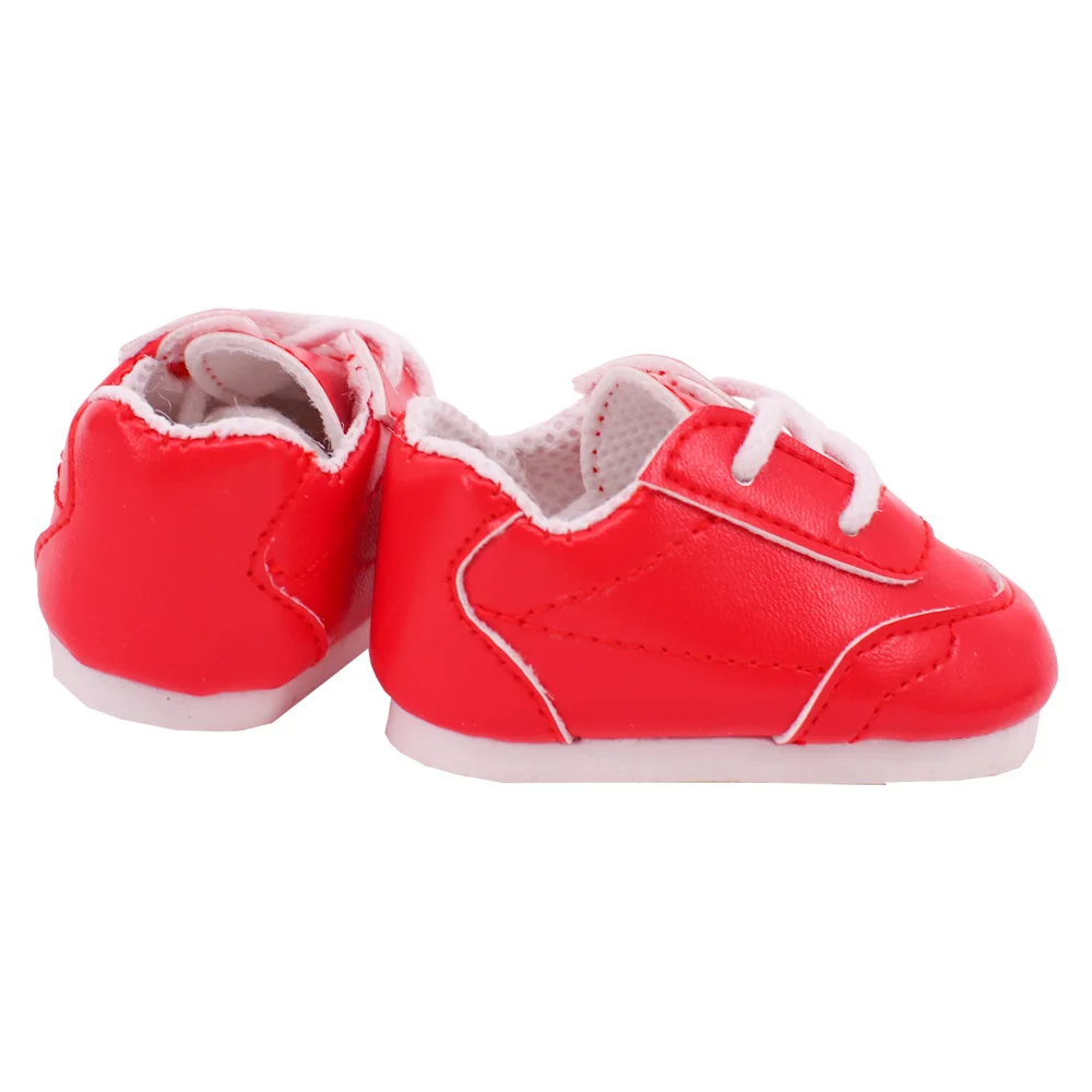 7 Cm Lace-up Sneakers Doll Clothes Shoes Accessories For 18 inch American Doll 43 Cm Baby Doll Generation Dolls Shoes,Gifts