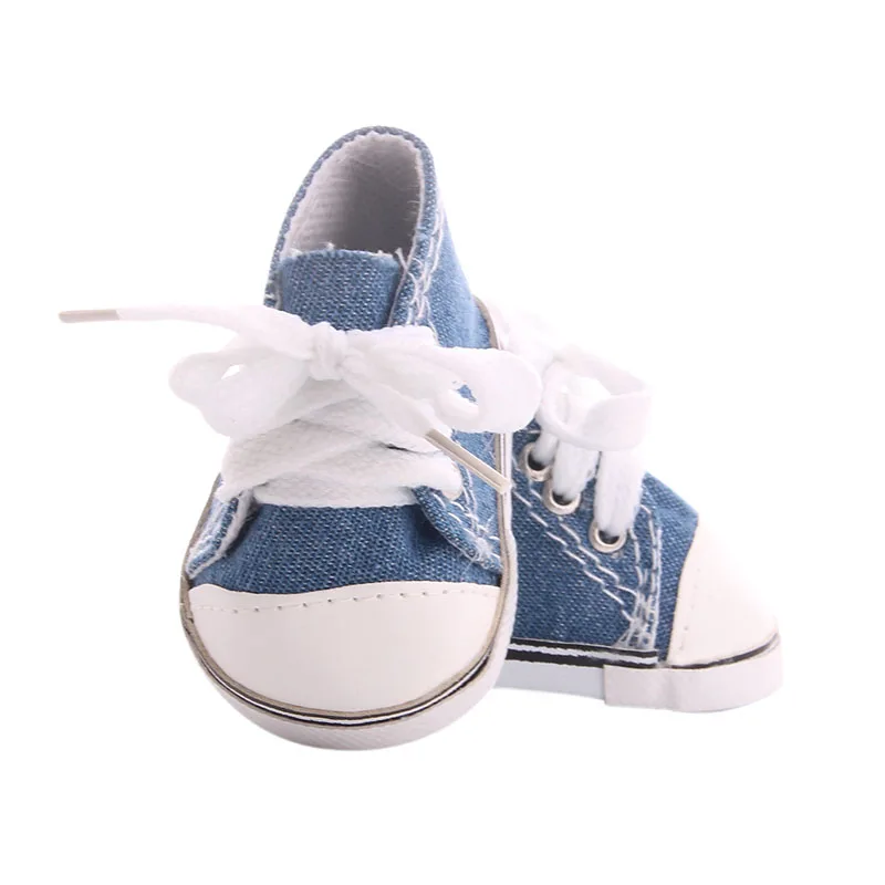 7 Cm Lace-up Sneakers Doll Clothes Shoes Accessories For 18 inch American Doll 43 Cm Baby Doll Generation Dolls Shoes,Gifts
