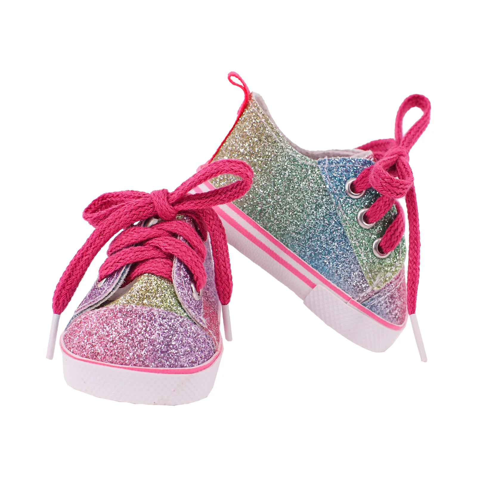 7 Cm Lace-up Sneakers Doll Clothes Shoes Accessories For 18 inch American Doll 43 Cm Baby Doll Generation Dolls Shoes,Gifts