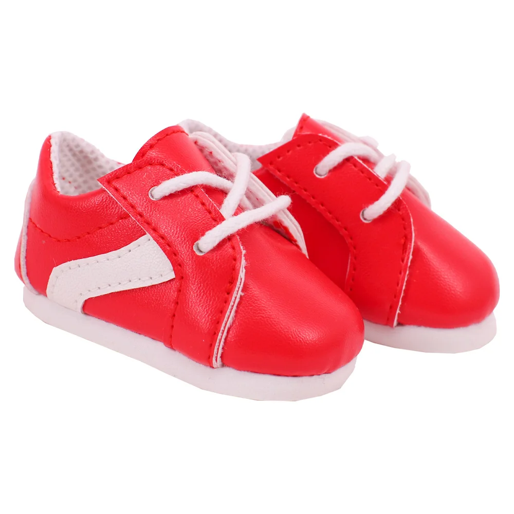 7 Cm Lace-up Sneakers Doll Clothes Shoes Accessories For 18 inch American Doll 43 Cm Baby Doll Generation Dolls Shoes,Gifts