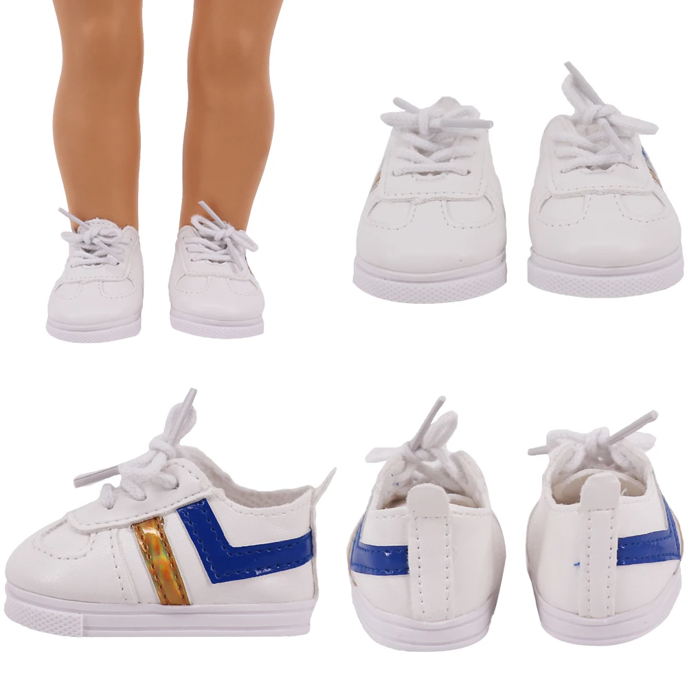 7 Cm Lace-up Sneakers Doll Clothes Shoes Accessories For 18 inch American Doll 43 Cm Baby Doll Generation Dolls Shoes,Gifts