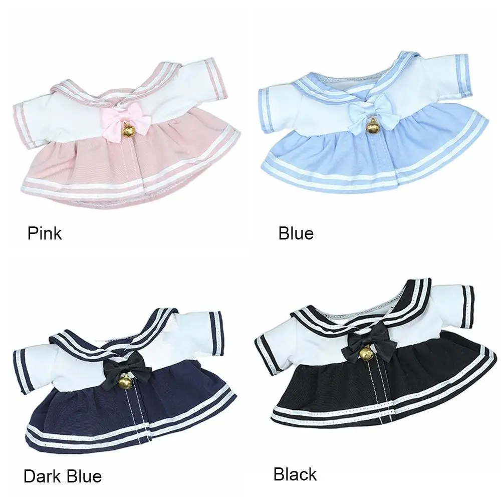 Doll Clothes For 20cm Sailor Suit Dress Knotbow Bell Jk Skirt Toy Accessories Changing Dressing Game Playing Dolls Accessories