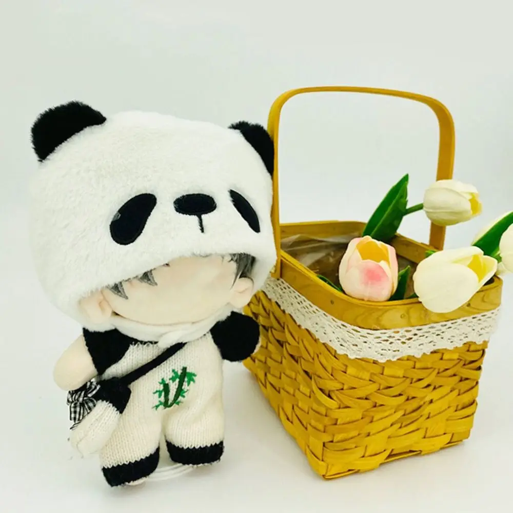 20cm Doll Headgear Cute Plush Hat Pig Rabbit Cat Cartoon Animal Ear Cap Change Dressing Game Cos Outfit DIY Doll Accessories