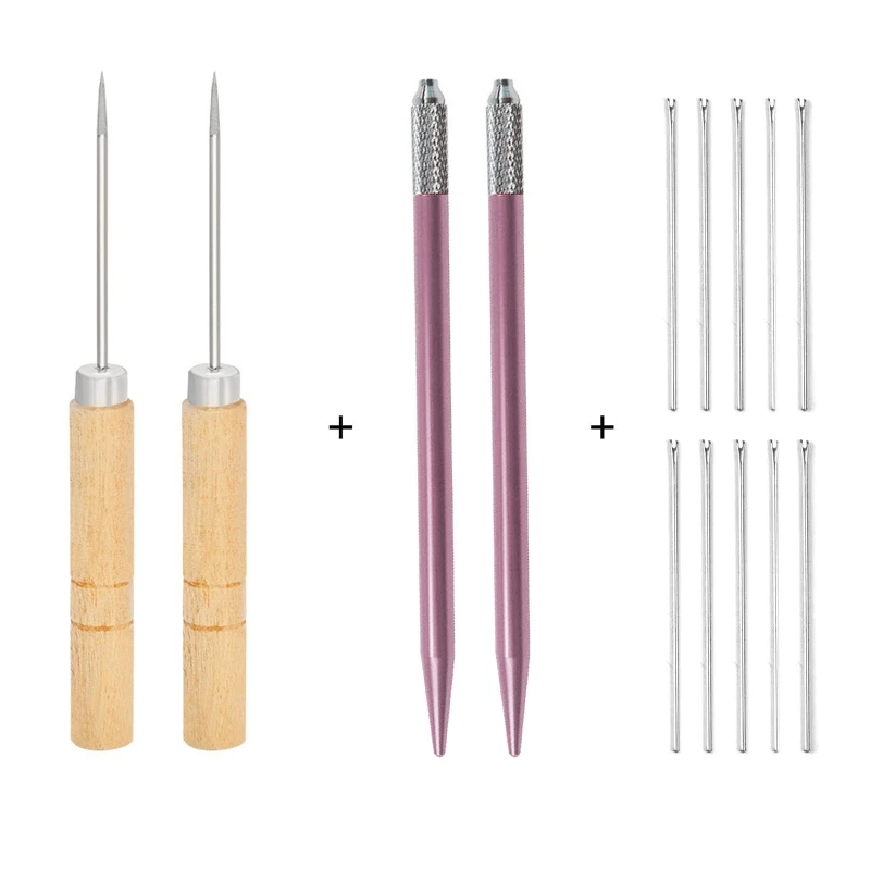 77HD DIY Hair Toll Set 0.6/0.8mm Hair Rooting Reroot Rehair Tool Holder Reproduce Hair Rooting Utensil