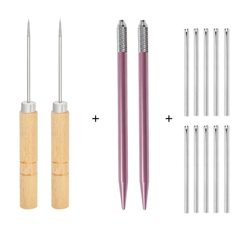 77HD DIY Hair Toll Set 0.6/0.8mm Hair Rooting Reroot Rehair Tool Holder Reproduce Hair Rooting Utensil