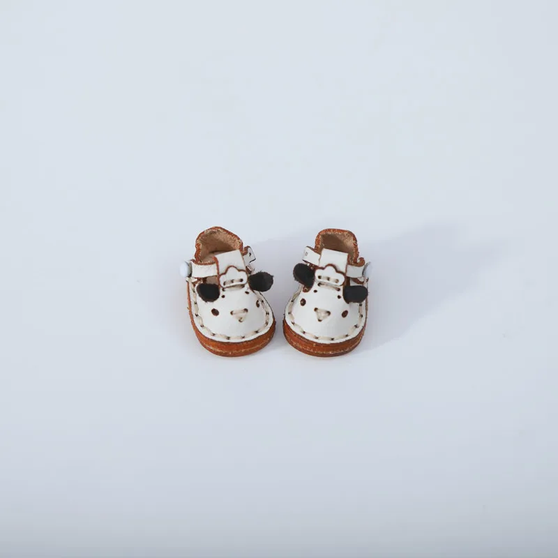 Handmade Doll Lovely Little Sheep Shoes Fashion Holala Cowhide Flat Shoes For Obitsu11,Body9, Gsc, Ddf, Nendoroids, 1/12bjd Doll