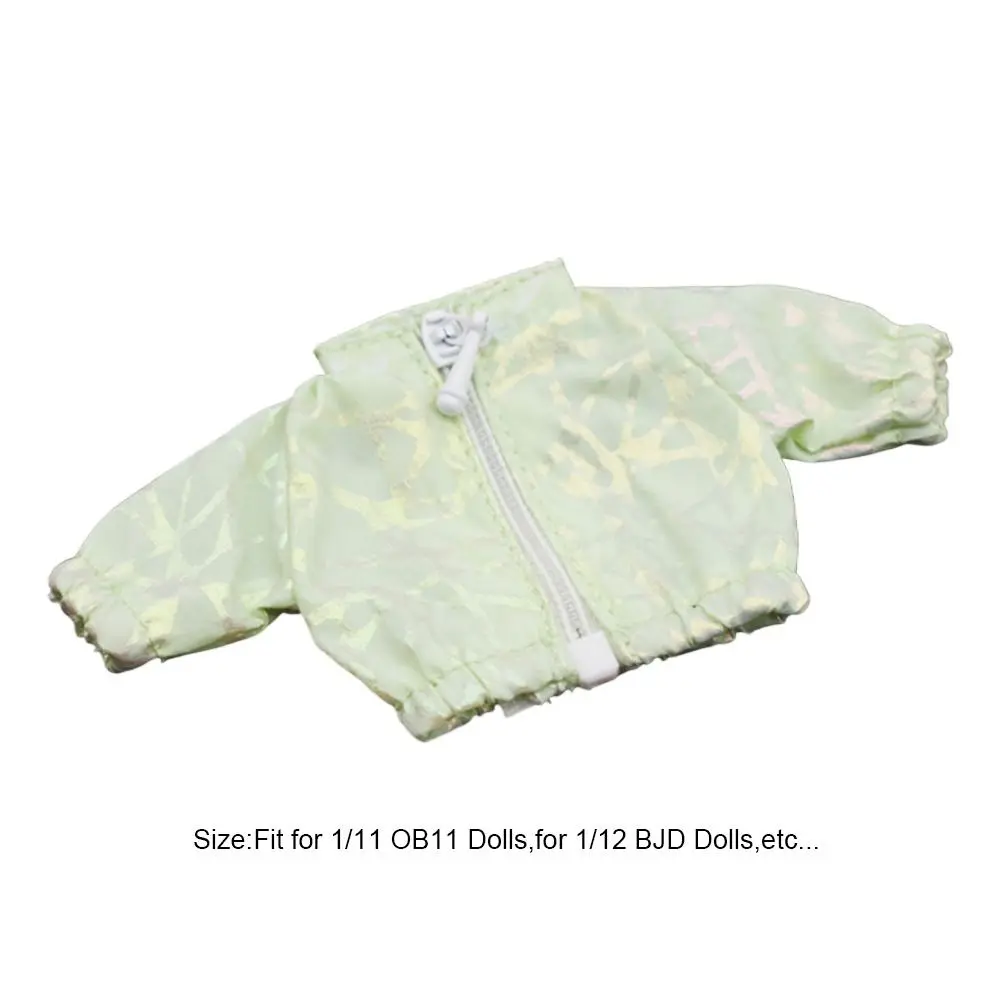 OB11 Doll Clothes Fashion Tops Long-sleeved Sunscreen Jacket Mini Zipper Coat For Obitsu11Clothes 1/12bjd Dolls Accessories Toys