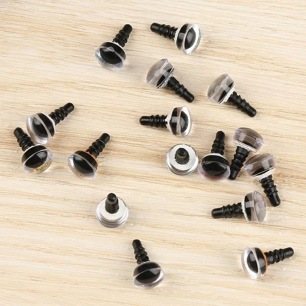 10pcs 9/12/14/16mm Glitter Crystal Eyes Dolls DIY Crafts Plastic Safety Glitter Crystal Bear Animal Puppet Stuffed Toys Parts
