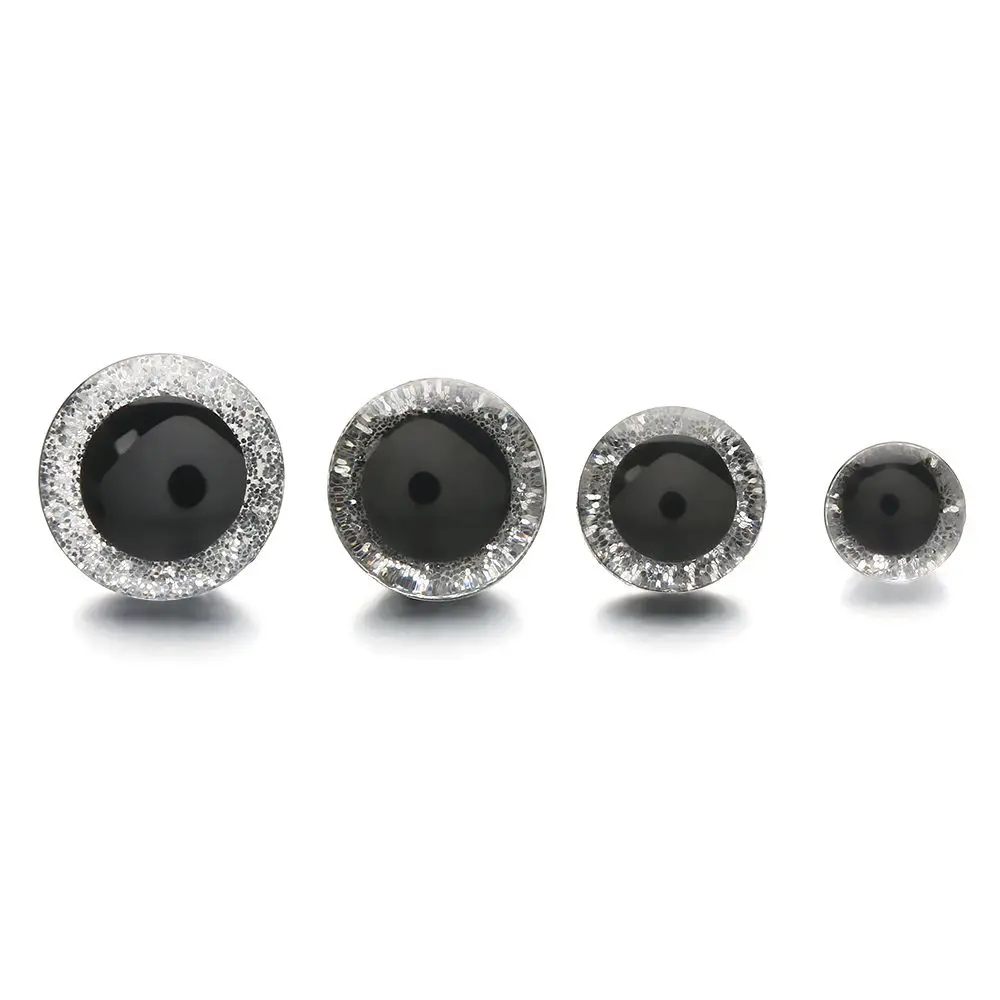 10pcs 9/12/14/16mm Glitter Crystal Eyes Dolls DIY Crafts Plastic Safety Glitter Crystal Bear Animal Puppet Stuffed Toys Parts