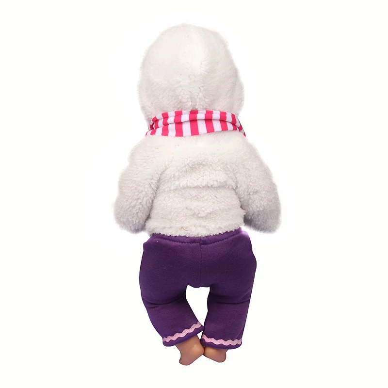Winter American 18 Inch Girl Doll Clothes Jacket + Leggings Doll Clothes For 43cm Baby New Born Doll Clothes Suit Reborn Doll