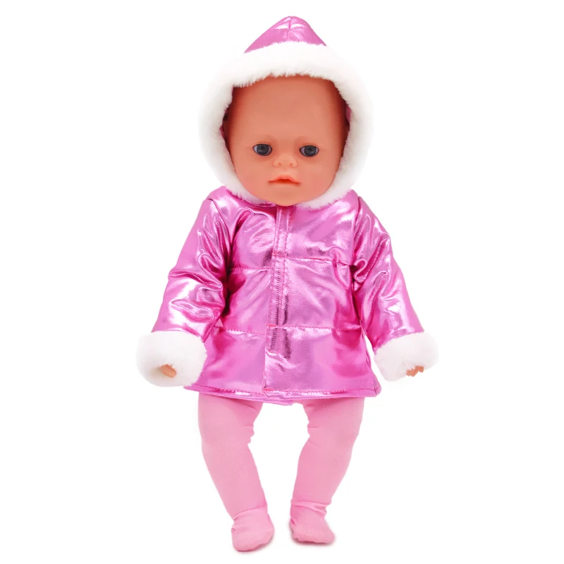 Winter American 18 Inch Girl Doll Clothes Jacket + Leggings Doll Clothes For 43cm Baby New Born Doll Clothes Suit Reborn Doll